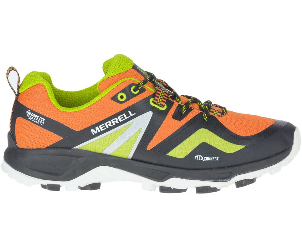 Buty Trekkingowe Merrell Męskie Czarne/Pomarańczowe - Mqm Flex 2 Gore-Tex® - 478963-MSE